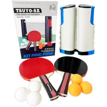 Imagem de Kit Ping Pong Profissional 6 Bolas 2 Raquetes Rede Retrátil (prata 2)