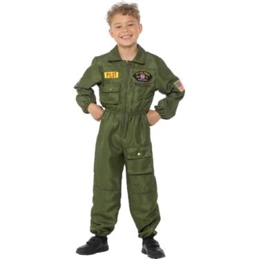 Imagem de Fantasia infantil de piloto de caça a jato da Força Aérea da Segunda Guerra Mundial Médio 5-6