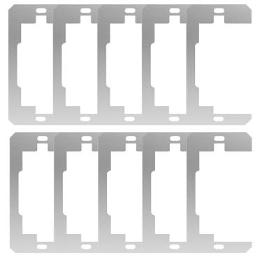 Imagem de Espaçador de placa de parede, 10 peças, placa de nivelamento de metal, nivelador, dispositivo duradouro, nivelador, receptáculo multiuso, espaçadores de calços para reparo de tomada de parede, caixa