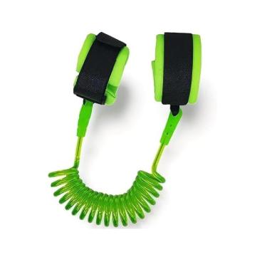 Imagem de Pulseira Guia De Segurança Infantil Com Velcro Acolchoado Verde 1,3m