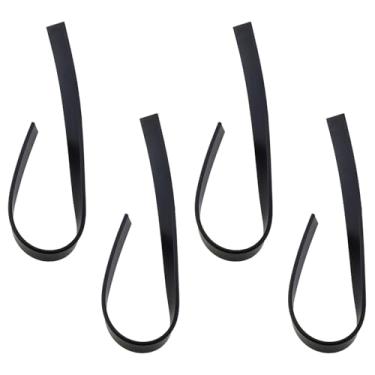 Imagem de DGZZI 4 peças de tira de borracha de rodo de vidro preto 45 cm peças de reposição limpador de janela raspador de remoção de poeira adequado para banheiro espelho de parede azulejos bancadas de mármore