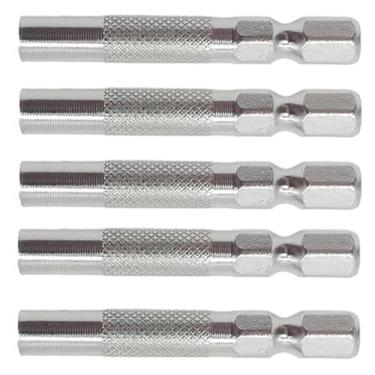Imagem de 5 peças 6,35 mm 1/10.2 cm adaptador de broca de inserção para sistema 4 mm 4 mm adaptador micro bit chave de fenda para chave de fenda de 0,6 mm