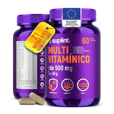 Imagem de Multivitamínico 500 MG com Vitaminas A, C, D3, E, K1, Complexo B, Zinco e Cromo | 21 Ingredientes em Cápsulas Veganas | Para Adultos | Desenvolvido na Holanda | 60 Cápsulas