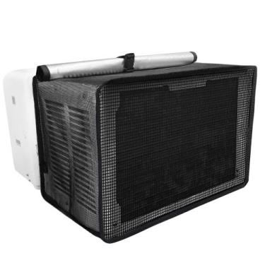 Imagem de Tampa de ar condicionado de janela TAKTOPEAK em PVC preto em forma de 