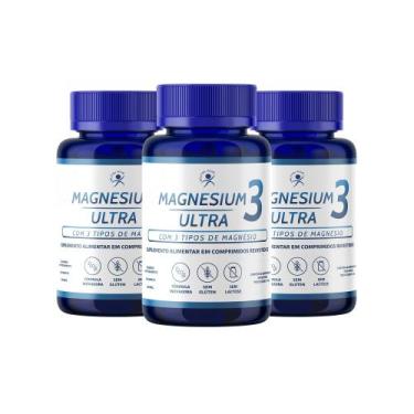 Imagem de Magnesium 3 Ultra (3 Frascos) Dimalato, Taurato, Quelado - NUTRIAGE