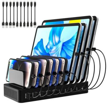 Imagem de Estação de carregamento RISWOJOR 100W de 10 portas USB-C Multi Dock