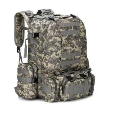 Imagem de Mochila tática grande modular defender 60L - NoBrand, Cinza
