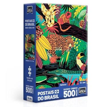 Imagem de Postais do Brasil Natureza Quebra Cabeça 500 peças nano - Game Office