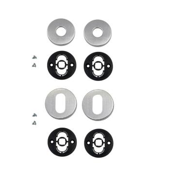 Imagem de Kit Roseta Avulsa Fechadura Externa Imab Escovada Acetinada