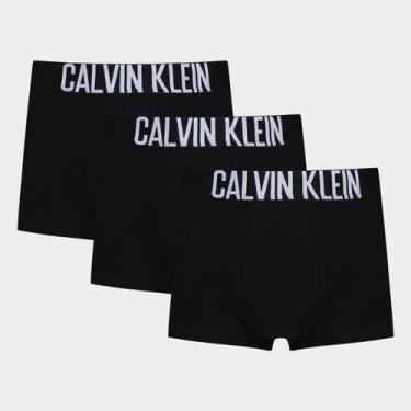 Imagem de Kit Cueca Boxer Calvin Klein Trunks Intense Power - 3 Peças, Preto, M