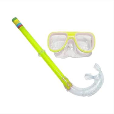 Imagem de Óculos Mergulho Snorkel Premium Infantil Silicone Natação praia verão 