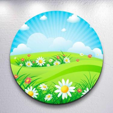 Imagem de Painel Redondo Jardim Encantado Capa Sublimada de Festa Tamanho Grande