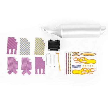 Imagem de Sistema de som de escape Turbo Pipe para motocicletas de 16 55 cm, tubos de escapamento com 6 placas de som, economia de energia, energia manual, fácil instalação, melhora a diversão no ciclismo