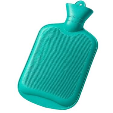 Imagem de Bolsa Térmica Compressa de Água Quente ou Fria 2 Litros para Cólica Sinusite Lesões Recuperação Muscular Relaxamento Material Borracha Resistente Anti Vazamento Fechamento com Rosca (Verde)