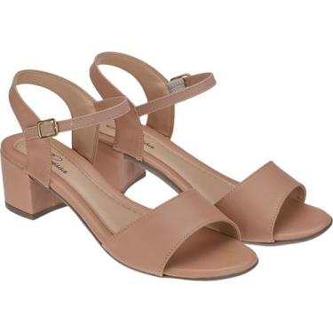 Imagem de Sandália Feminina Salto Baixo Confortável barata s2n - Larissa, Nude l