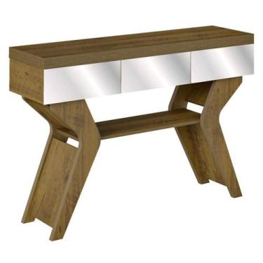 Imagem de Aparador Sala Estar Com Espelhos 120 Cm 3739 Pinho Arly - MILANI MOVEL