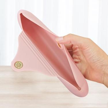 Imagem de Suporte de escova de maquiagem de silicone, bolsa de cosméticos para viagem, suporte de pincéis de rosto macio e portátil com fecho magnético antiqueda, estojo grande de pincéis de maquiagem para