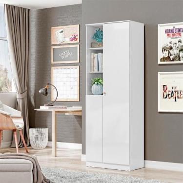 Imagem de Armario Multiuso 181 Cm Mdp 2 Portas Lin Mu001 Branco Mxm - MILANI MOV