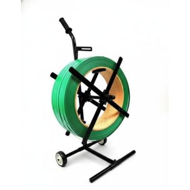 Imagem de Carrinho Preto Desbobinador para Fita de arquear Pet Pp - AGILIDADE EM