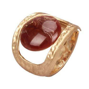 Imagem de Bjesinmo Pulseira feminina dourada com contas de prata, pulseira aberta, empilhável, com contas elásticas, boho, presentes para esposa e casal, Medium, Cobre, Sem Pedra Preciosa