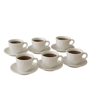 Imagem de Conjunto de 6, 12 Ou 24 XíCaras de Café Em Vidro Branco Opalescente — com Design Requintado para O EscritóRio, Sala de Estar Ou Cozinha(KIT 6 XICARAS)