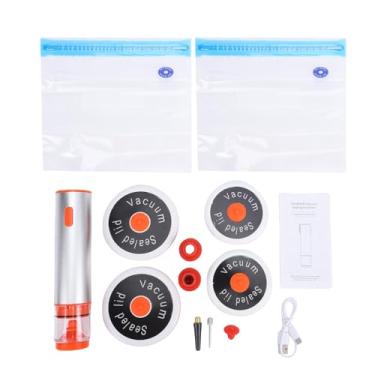 Imagem de Seladora a vácuo para alimentos, seladora a vácuo portátil sem fio, mini seladora de saco portátil, máquina de economia de alimentos com função de enchimento para acampamento doméstico