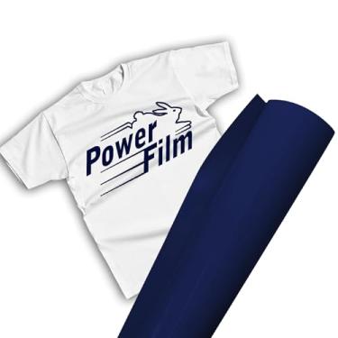 Imagem de Filme de Recorte Power Film Premium Azul Marinho – Termotransfer Vinil HTV para Tecido e plotter de recorte – Bobina 0.50x5m