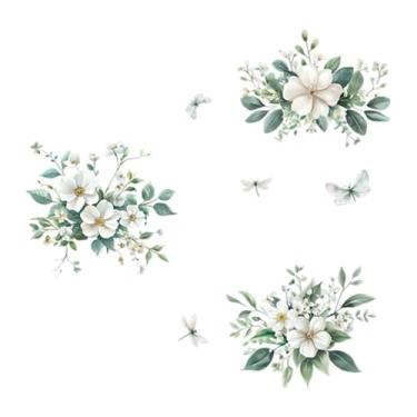 Imagem de Kuntesetty Adesivo de Parede Floral Borboleta Libélula para Fundo de TV Armário de Sala de Jogos