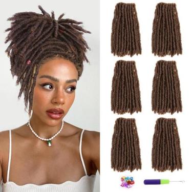 Imagem de Cabelo de crochê WIGNEE 8" 120 fios, mechas macias pré-enroladas