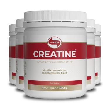 Imagem de Kit 5 Creatina Monohidratada Creatine Vitafor Pote 300g