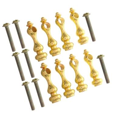 Imagem de TEHAUX Eixos de móveis de ferro forjado para balaústre de grade de vidro, ferragens decorativas adequadas para móveis DIY e tampas de postes de corrimão de armário