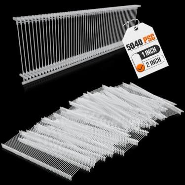 Imagem de 5040 peças de prendedores de pistola de etiquetagem de alta qualidade – Refil de pistola de etiquetagem de plástico transparente de 5 cm para etiquetadores padrão, flexível e fácil de usar – Fixadores