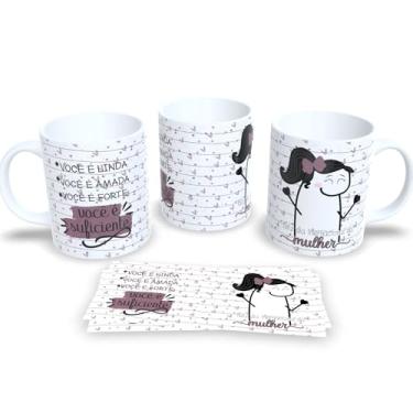 Imagem de Caneca Porcelana Homenagem Dia Internacional da Mulher 8 de Março (Você é linda, você é amada)