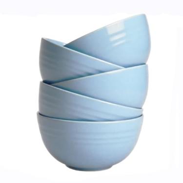 Imagem de ZQtyf Tigela de cereal inquebrável, conjunto de 5 tigelas reutilizáveis de 680 g - segura para micro-ondas e lava-louças, perfeita para salada, sopa e sobremesas de aveia de arroz - livre de BPA