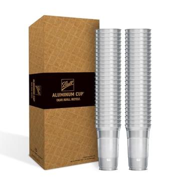 Imagem de Top Cup by Ball – 340 g, 50 unidades, copos de festa de alumínio reutilizáveis | Design furtivo | Fixação a frio, reciclável, feito nos EUA