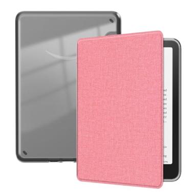 Imagem de Akacy Capa transparente e macia com textura de tecido de 7 polegadas para Kindle paperwhite (versão 2024) Modelos SA568B e SA569P. Capa leve com despertar/hibernar automático (3)