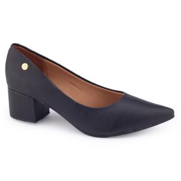 Imagem de Sapato Scarpin Vizzano 1220.315 preto salto baixo 4,5cm, Preto, 36