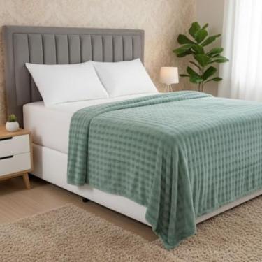Imagem de Manta Casal, Manta Microfibra Queen, Super Macia Antialérgica Conforto(VERDE)