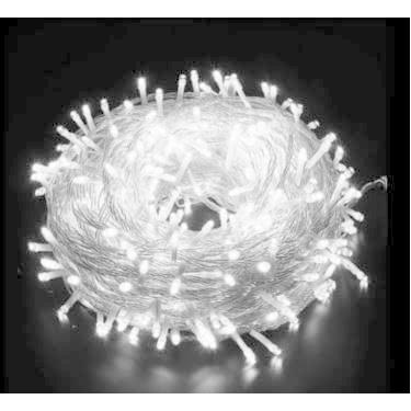 Imagem de Pisca de Natal LED, 100 Lâmpadas Branco Frio, 9 Metros de Comprimento, Alimentação 110V, Decoração Natalina