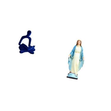 Imagem de Fenteer Escultura de Estatueta Humana Abstrata, Ornamento para Escritório, Bar, Casamento, Senhora Religiosa, Jesus, Artesanato Católico, Mesa de Quarto