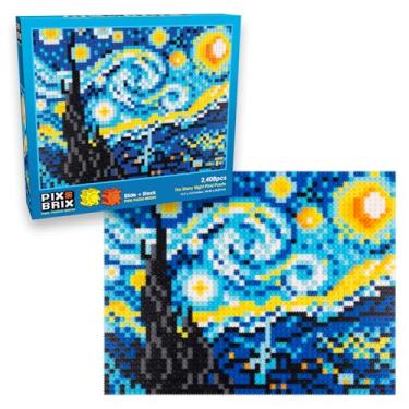 Imagem de Pix Brix Pixel Art Puzzle Bricks - Starry Night Pixel Puzzle - Patented Colorful Building Bricks, Create 2D and 3D Builds Without Water, Iron or Glue - Stem Toys for Adults and Kids