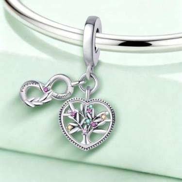 Imagem de 1 peça prata elegante itinerário de viagem berloque para mulheres, faça você mesmo e roupa diária combinando joias decoração presente para mamãe, 11.96*24.68mm, Prata, Sem Pedra Preciosa