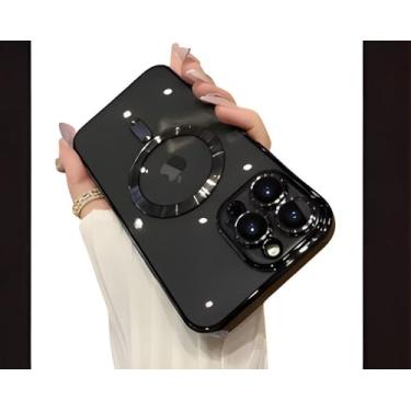 Imagem de Capa transparente de proteção contra quedas de grau militar para iPhone 15 Pro Max – [compatível com MagSafe], capa de TPU à prova de choque com protetor de lente da câmera, [traseira resistente a