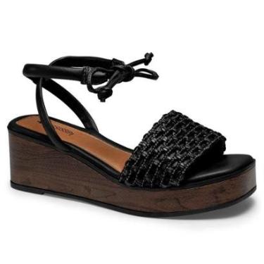 Imagem de Sandália Anabela Mississipi MF493 Feminina - Preta-Feminino