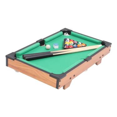Imagem de KIMISS Conjunto Pequeno de Jogos de Mesa de Sinuca - Mini Mesa de Bilhar Com 16 Bolas, 2 Tacos, Rack Triangular e Giz - Ideal para Noites de Jogos Em Família e Eventos Sociais