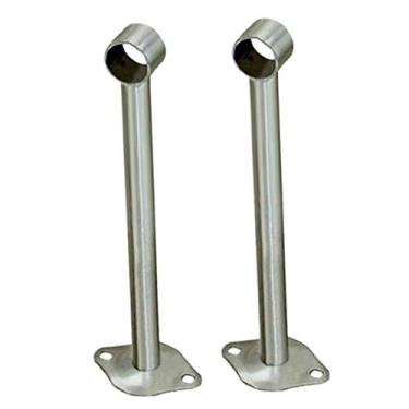 Imagem de B Blesiya 2 peças Suporte de haste de armário de cortina com soquete de flange de tubo suporte de montagem de teto - 250 mm