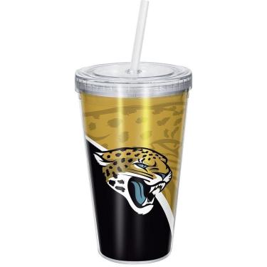 Imagem de Copo Com Canudo Luxo Nfl Jacksonville Jaguars