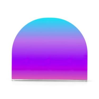 Imagem de Porta-guardanapos de acrílico Ombre azul roxo, porta-guardanapos vertical em forma de U para guardanapos de coquetel, pacote com 1 ou 2