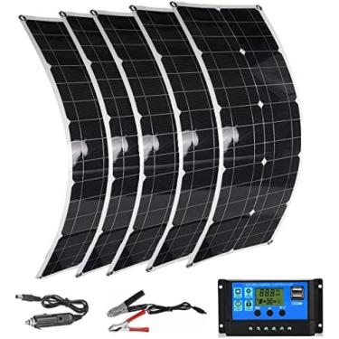 Imagem de Kit De Painel Solar Flexível (100 W 200 W 300 W 400 W 500 W 600 W) + Controlador De 40 A, Painel Solar Portátil De Alimentação USB De 12 V Para Motorhome/telhado/barco/carro/acampamento, Ultraleve