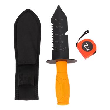 Imagem de Garosa Ferramenta de Escavação de Aço de Liga de pá Serrilhada Resistente Com Cabo de Borracha Ergonômico e Bainha de Nylon para Detecção de Metal de Plantio de Jardinagem